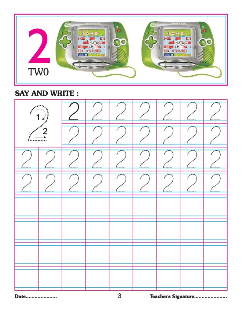 Number Writing Book 1-100