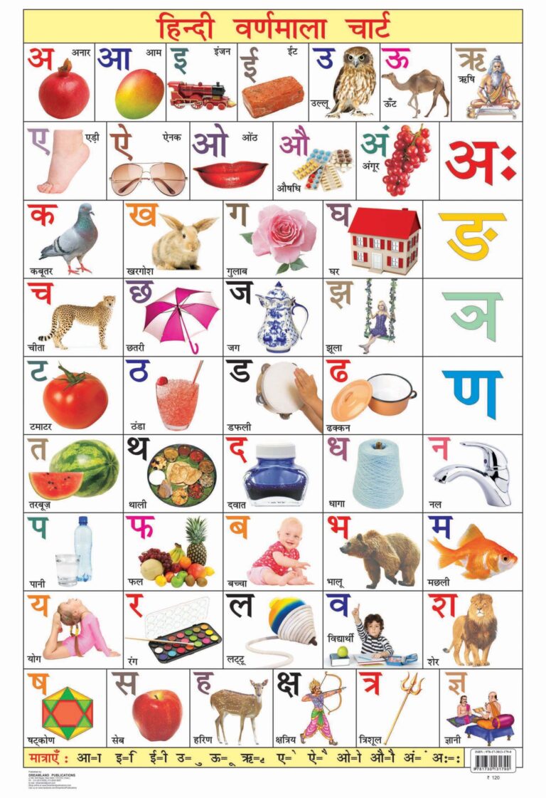 Primary School Educational Charts For Kids | Best Poster for Kids Education