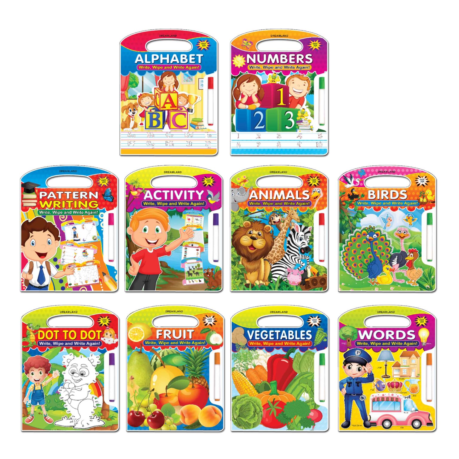 Write and Wipe - 10 Books Pack