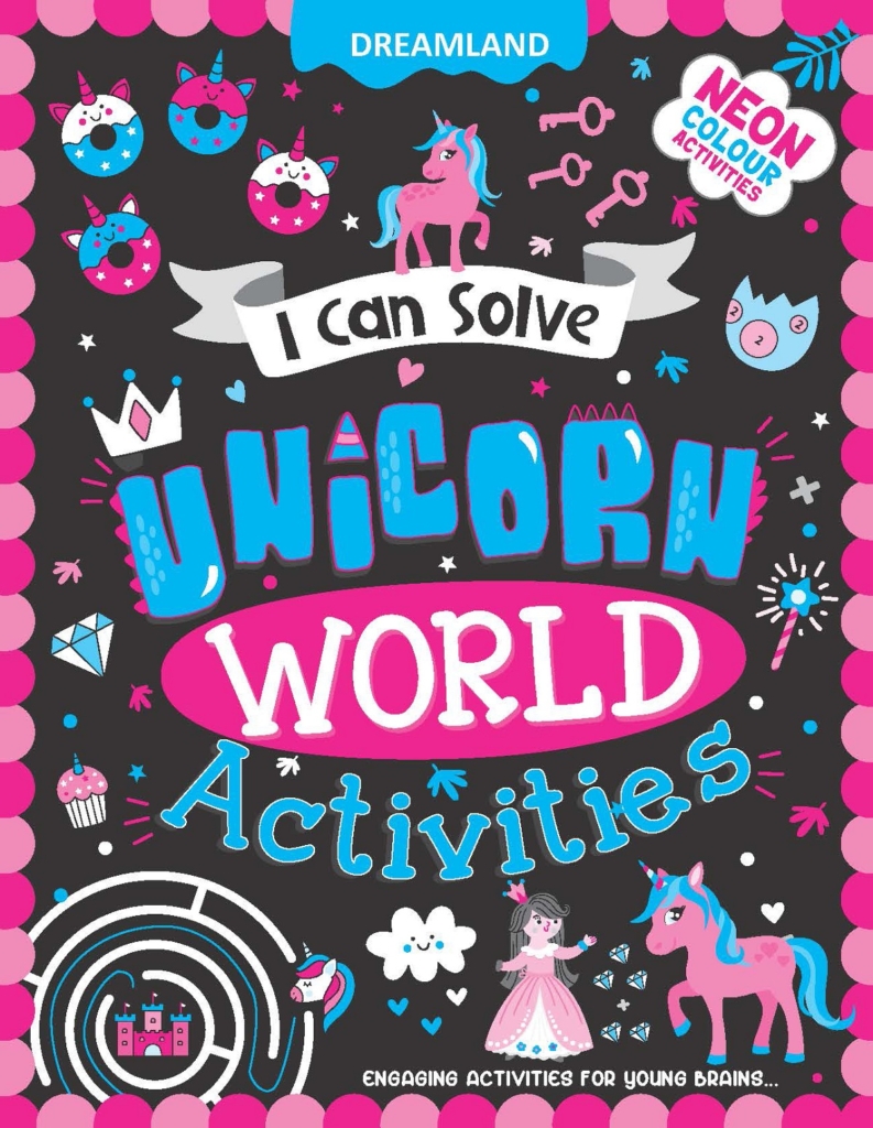 Unicorn World Activities - I Can Solve Activity Book for Kids Age 4- 8 ...